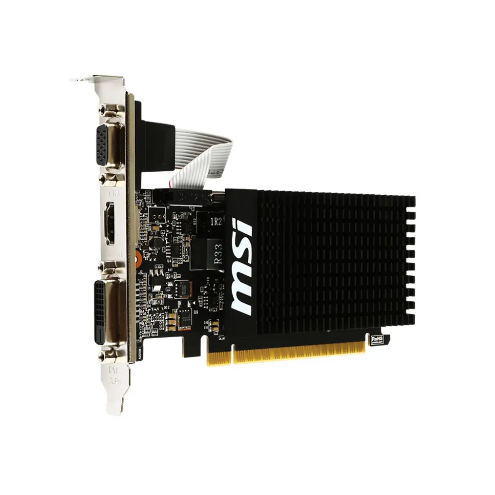 MSI Nvidia Graphic Card GT710 2GB DDR3 2GD3H LP view 3